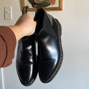 Dr. Martens Bianca Smooth in Black Polished Smooth